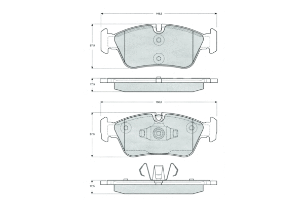 Brake Pad Set, disc brake (PF1435)
