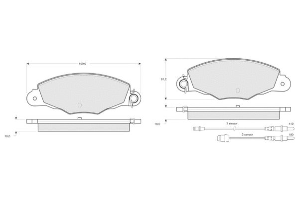 Brake Pad Set, disc brake (PF1337)