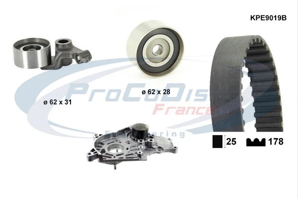 Water Pump & Timing Belt Kit (KPE9019B)