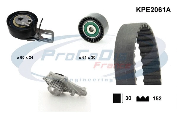 Water Pump & Timing Belt Kit (KPE2061A)