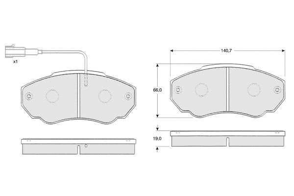 Brake Pad Set, disc brake (PF1245)