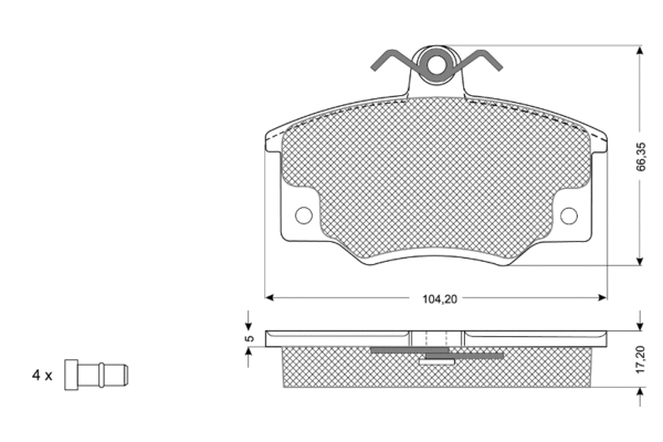 Brake Pad Set, disc brake (PF10731)