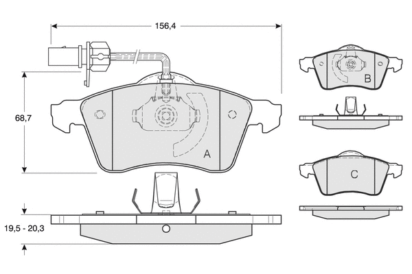 Brake Pad Set, disc brake (PF13911)