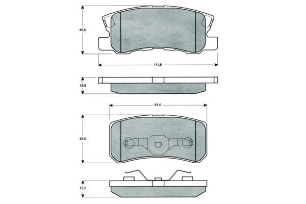 Brake Pad Set, disc brake (PF1504)