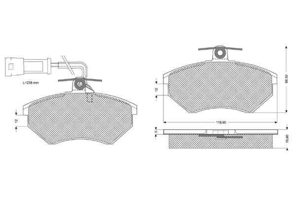 Brake Pad Set, disc brake (PF10111)