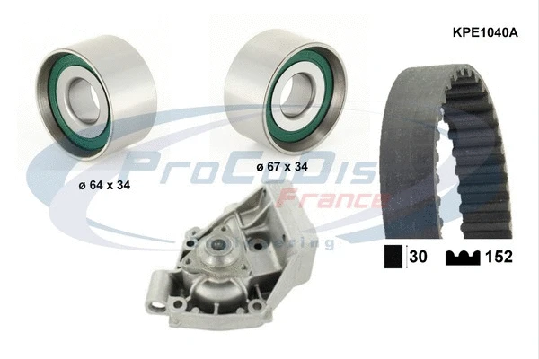 Water Pump & Timing Belt Kit (KPE1040A)