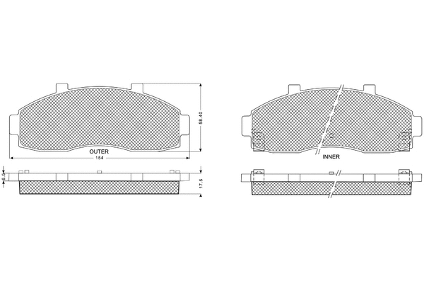 Brake Pad Set, disc brake (PF1183)
