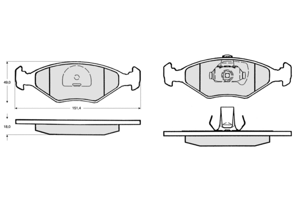 Brake Pad Set, disc brake (PF10793)