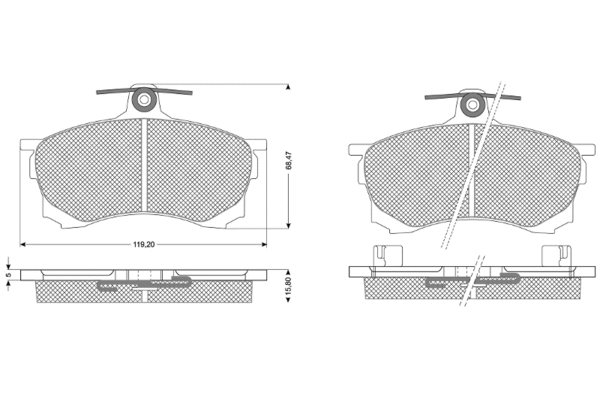 Brake Pad Set, disc brake (PF1153)
