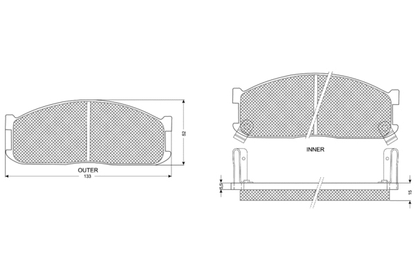 Brake Pad Set, disc brake (PF1117)