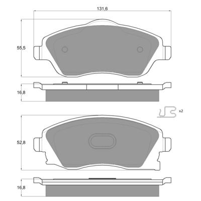 Brake Pad Set, disc brake (PF1299)