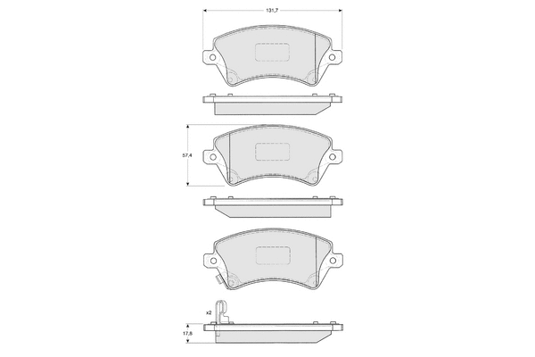 Brake Pad Set, disc brake (PF1374)