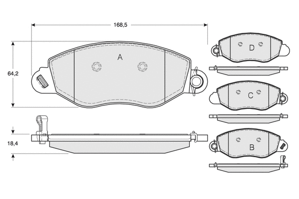 Brake Pad Set, disc brake (PF1261)