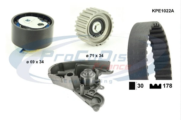 Water Pump & Timing Belt Kit (KPE1022A)