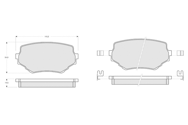 Brake Pad Set, disc brake (PF1360)