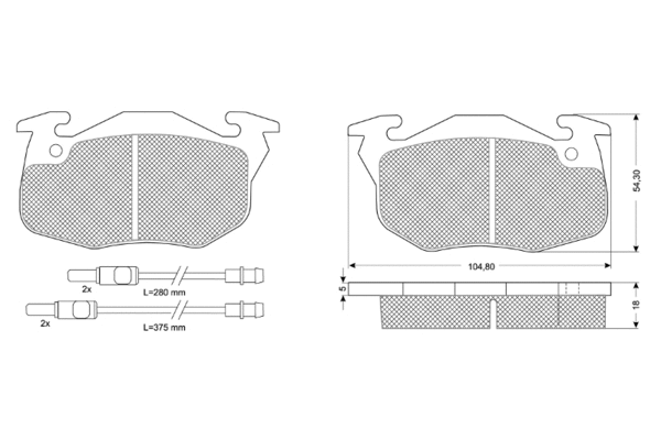 Brake Pad Set, disc brake (PF10341)