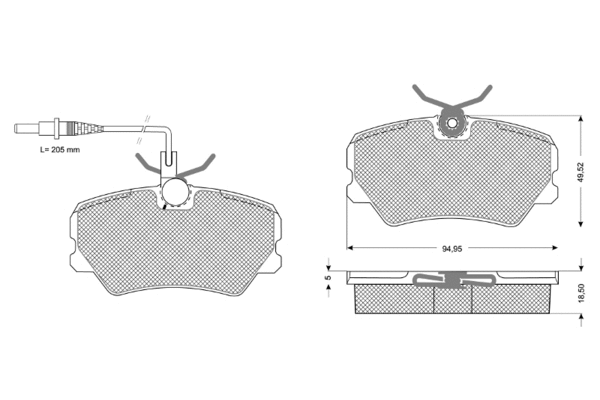 Brake Pad Set, disc brake (PF1044)