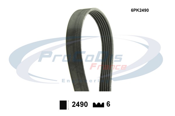 V-Ribbed Belt (6PK2490)