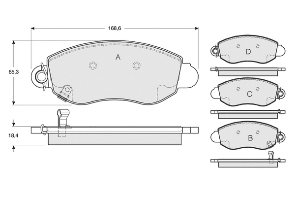 Brake Pad Set, disc brake (PF1262)