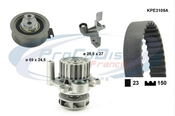 Water Pump & Timing Belt Kit (KPE3109A)