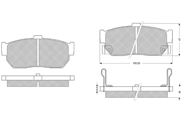 Brake Pad Set, disc brake (PF1159)