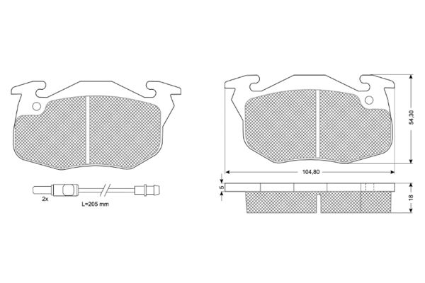 Brake Pad Set, disc brake (PF1034)