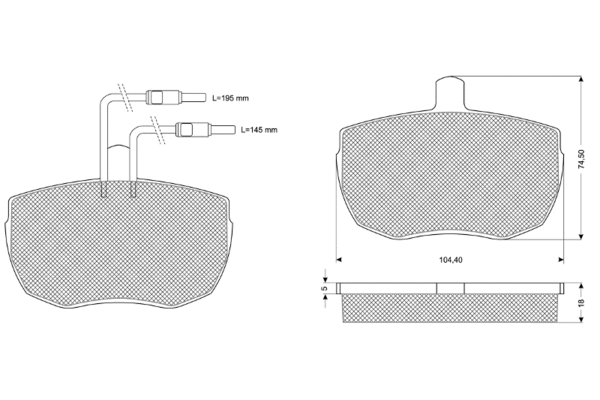 Brake Pad Set, disc brake (PF1122)