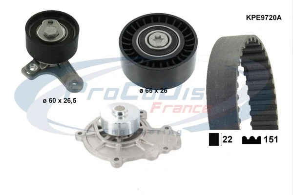 Water Pump & Timing Belt Kit (KPE9720A)
