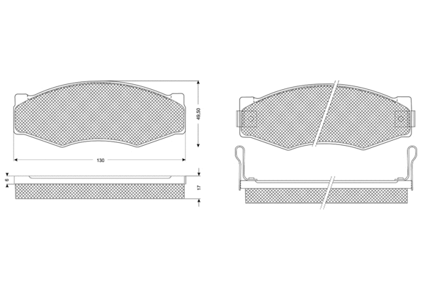 Brake Pad Set, disc brake (PF1109)