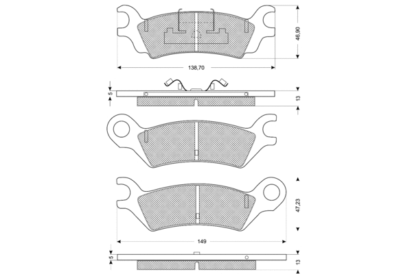 Brake Pad Set, disc brake (PF1143)