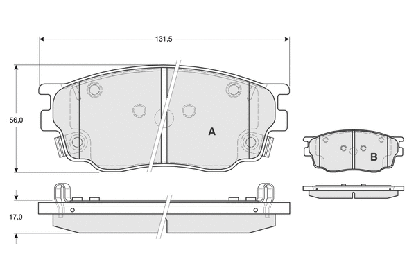 Brake Pad Set, disc brake (PF1257)
