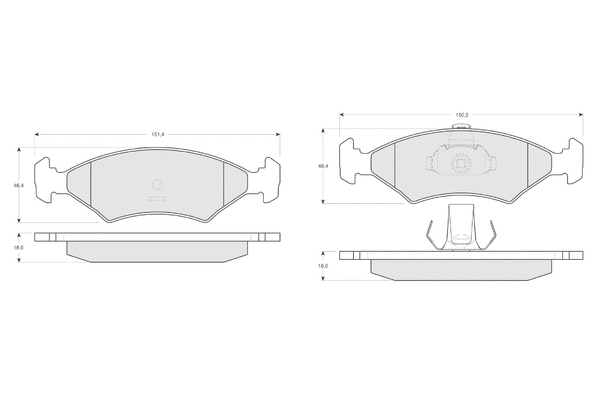 Brake Pad Set, disc brake (PF1252)