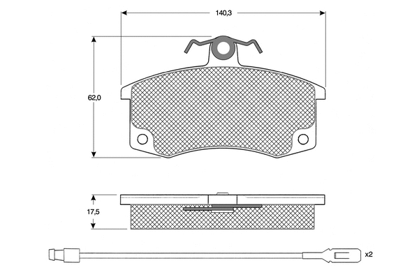 Brake Pad Set, disc brake (PF10361)