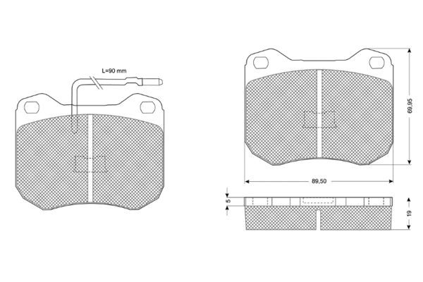 Brake Pad Set, disc brake (PF1042)