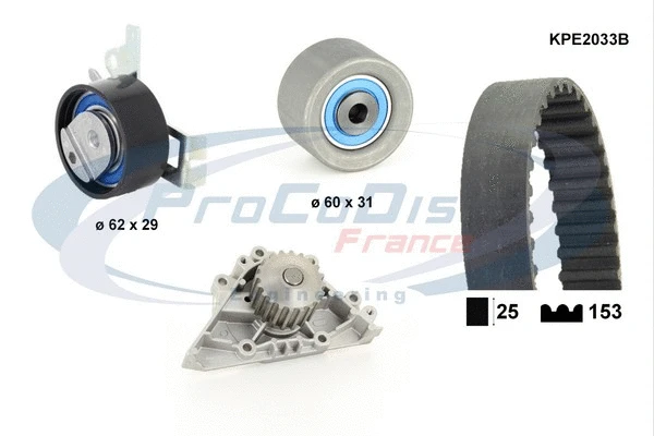 Water Pump & Timing Belt Kit (KPE2033B)