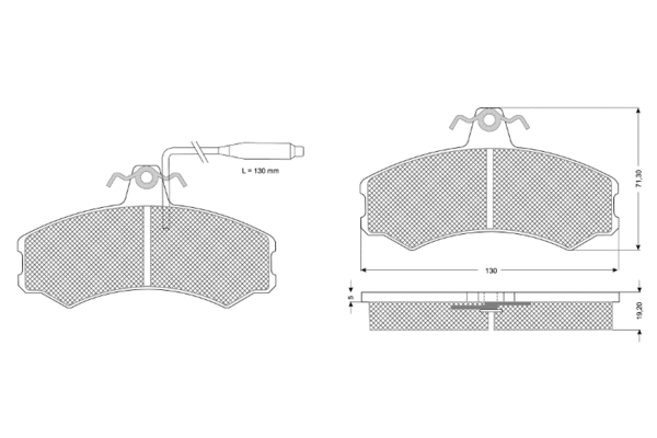 Brake Pad Set, disc brake (PF1046)