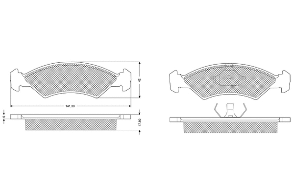 Brake Pad Set, disc brake (PF1084)