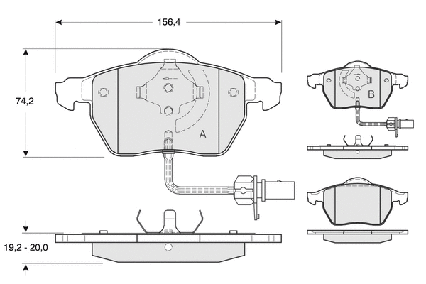 Brake Pad Set, disc brake (PF1313)