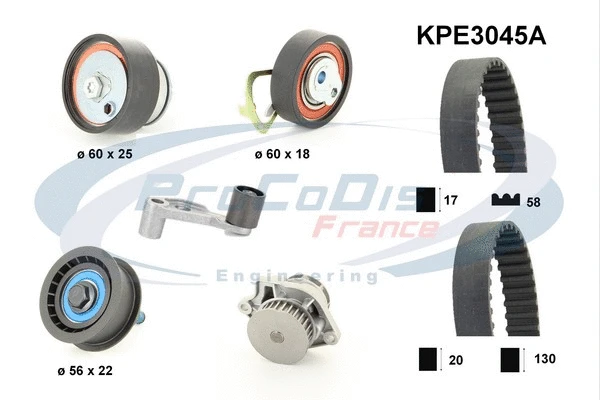 Water Pump & Timing Belt Kit (KPE3045A)