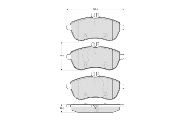 Brake Pad Set, disc brake (PF1602)