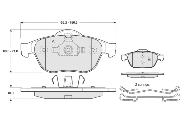 Brake Pad Set, disc brake (PF1350)