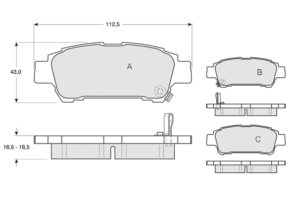Brake Pad Set, disc brake (PF1368)