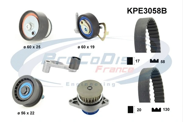 Water Pump & Timing Belt Kit (KPE3058B)