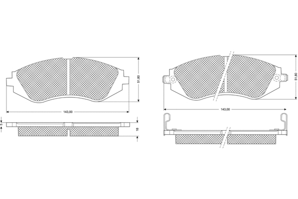 Brake Pad Set, disc brake (PF1180)
