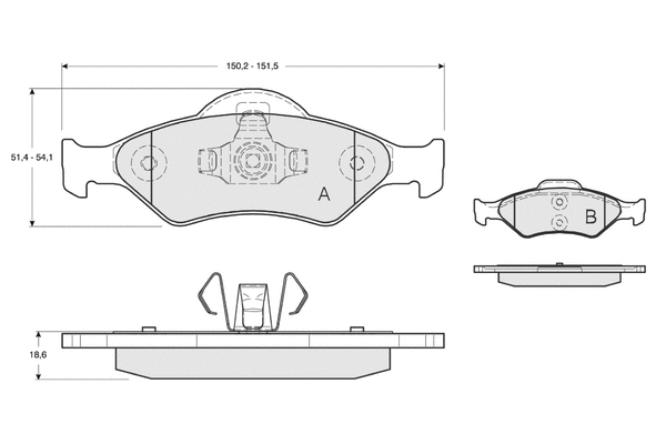 Brake Pad Set, disc brake (PF1253)