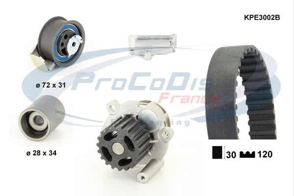 Water Pump & Timing Belt Kit (KPE3002B)