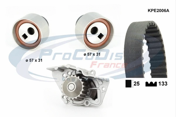 Water Pump & Timing Belt Kit (KPE2006A)