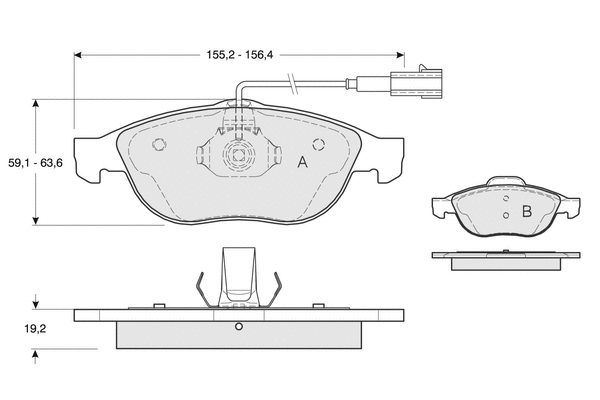 Brake Pad Set, disc brake (PF1269)