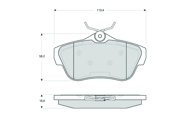 Brake Pad Set, disc brake (PF1594)
