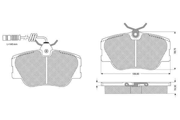 Brake Pad Set, disc brake (PF10211)